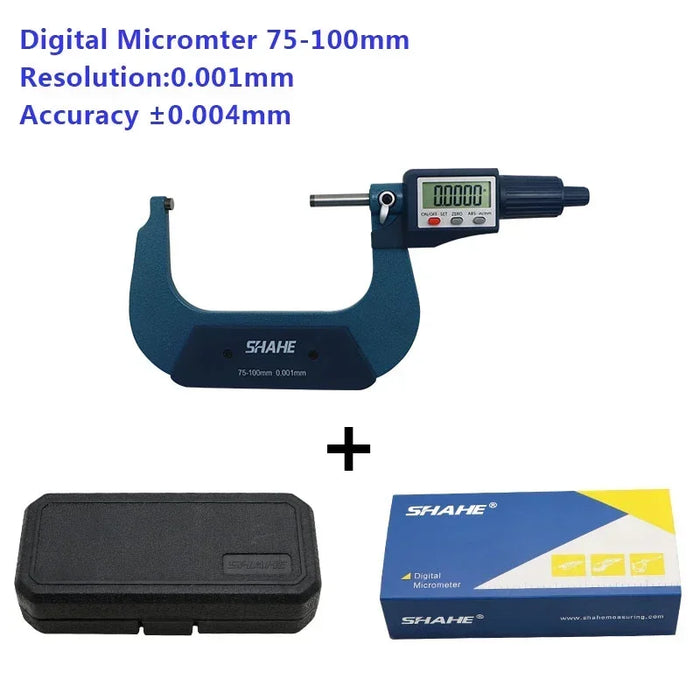 Micrometer Digital Outside 0-25mm / 25-50mm / 50-75mm / 75-100 mm (0.001 mm resolution) LCD Screen
