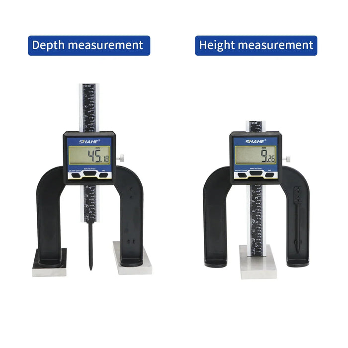 SHAHE Measuring Tool Digital Caliper Mini Height Gauge Depth Gauge  0-80mm 3 1/8 inch Depth