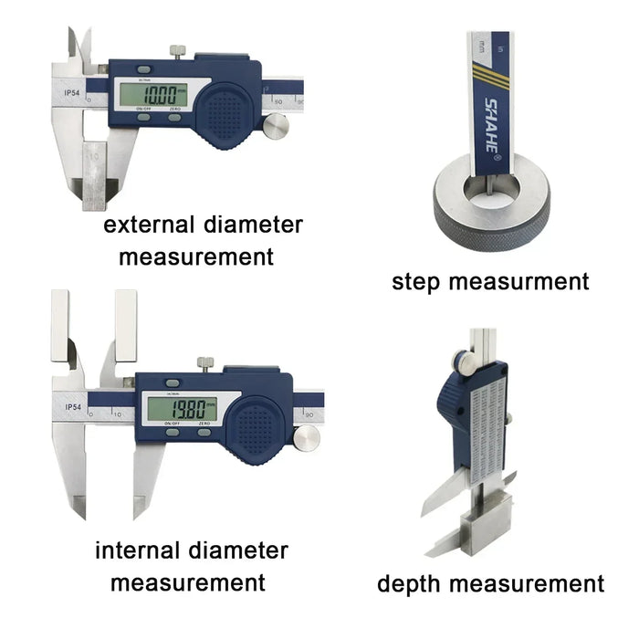 SHAHE Digital precision Vernier Caliper Hardened Stainless Steel 150/200/300mm