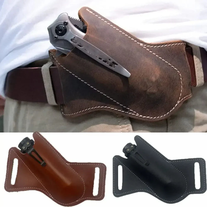Knife Belt Sheath - Cowhide Leather