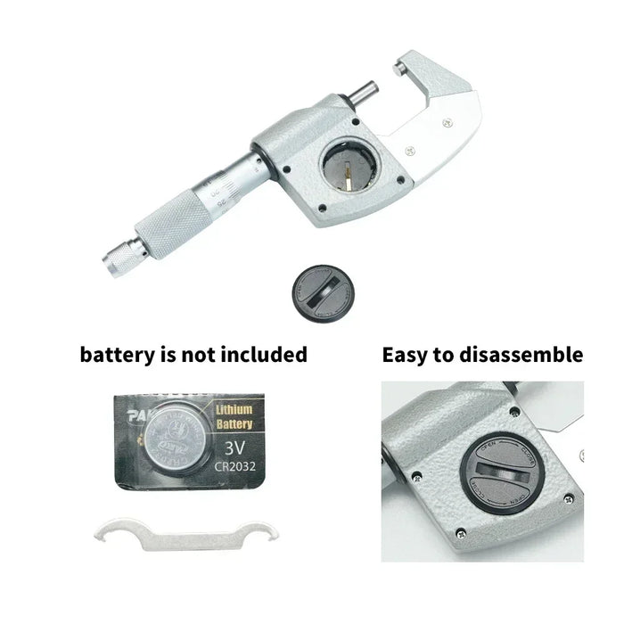 Micrometer IP65 WATER & DUSTPROOF Digital Outside 0-25mm / 25-50mm / 50-75mm / 75-100 mm (0.001 mm resolution) LCD Screen