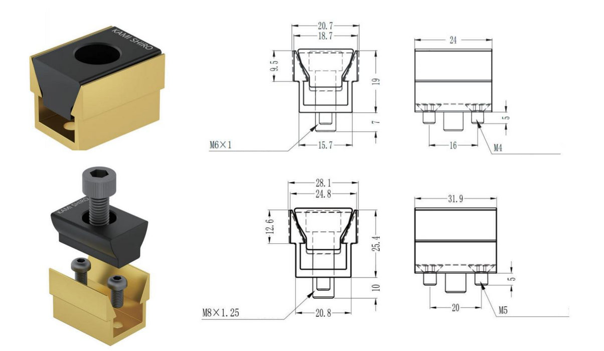 KAMISHIRO KS-Mini CNC Clamps