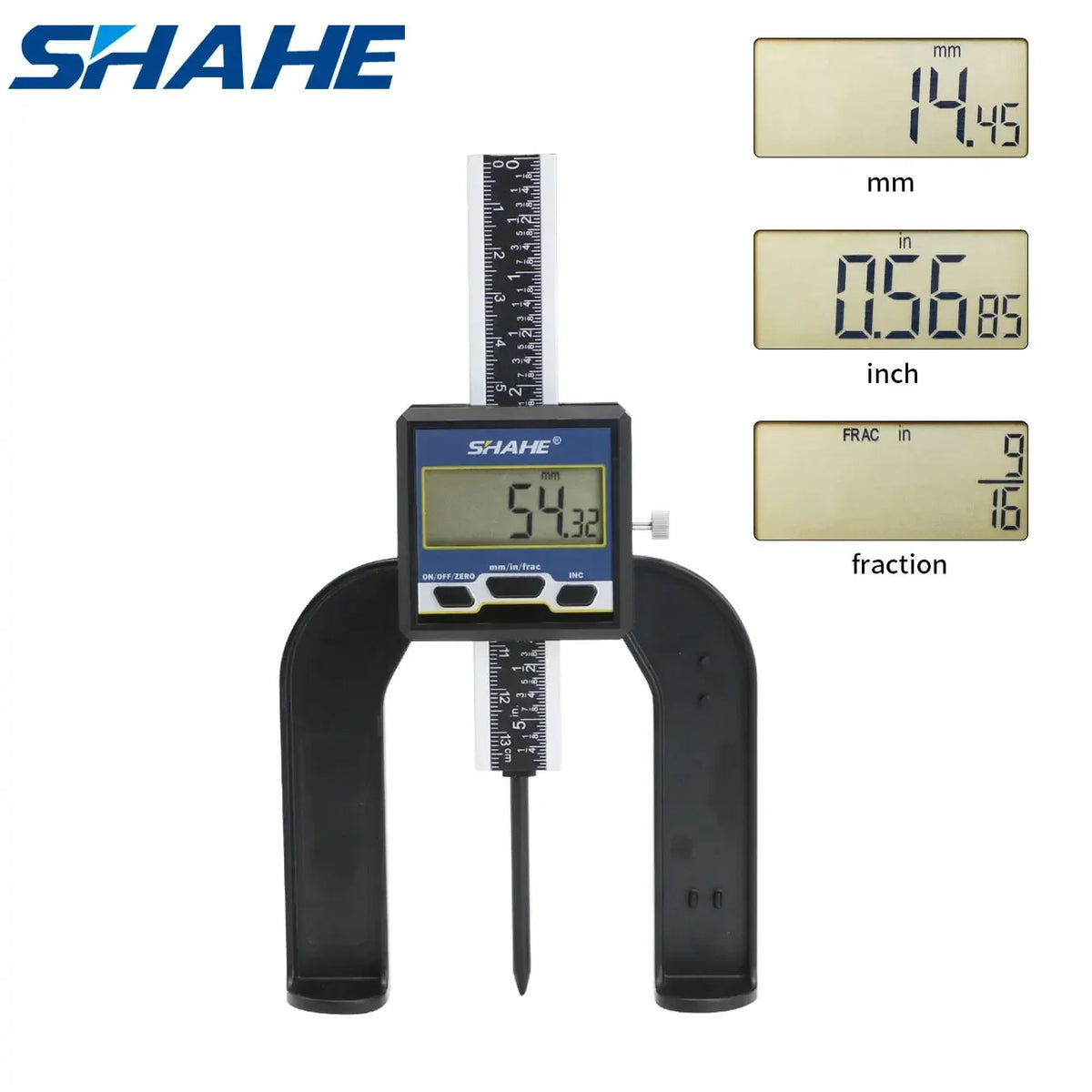 SHAHE Measuring Tool Digital Caliper Mini Height Gauge Depth Gauge 0-8 ...
