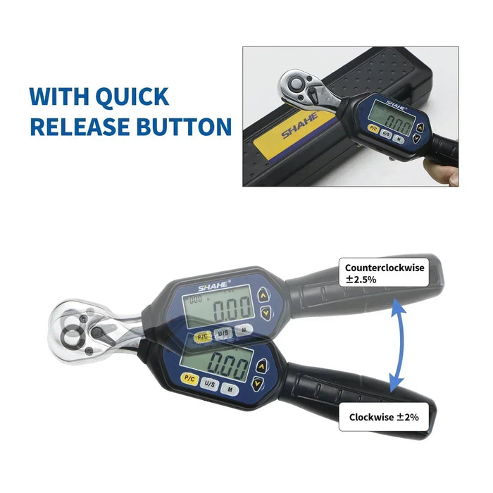 Shahe Digital Adjustable Torque Wrench MINI – 1/4'', 3/8'', 1/2'' Professional series