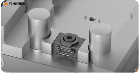 Kamishiro KS-OKP CNC clamp – Compact clamping of Irregular shapes