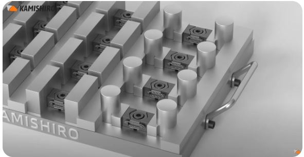 Kamishiro KS-OKP CNC clamp – Compact clamping of Irregular shapes