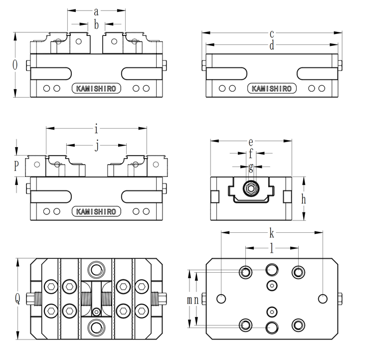 KAMISHIRO 80 x 85 Self-Centering CNC Vise
