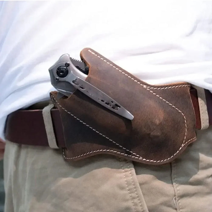 Knife Belt Sheath - Cowhide Leather