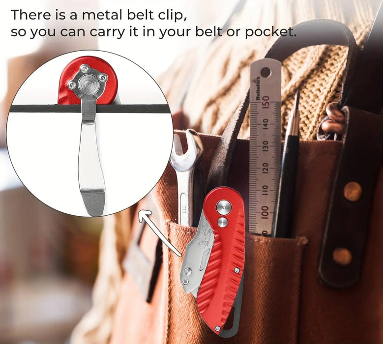 Utility Knife Folding with 5 Extra Blades