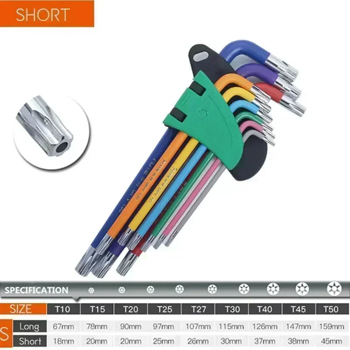 FUTE Allen Key Set 9PCS 1.5mm - 10mm Hex Spanner