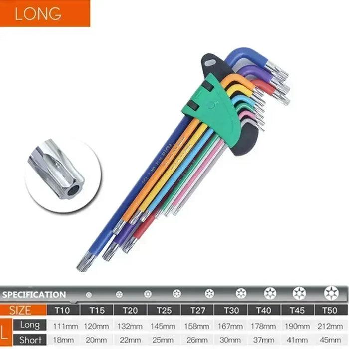 FUTE Allen Key Set 9PCS 1.5mm - 10mm Hex Spanner