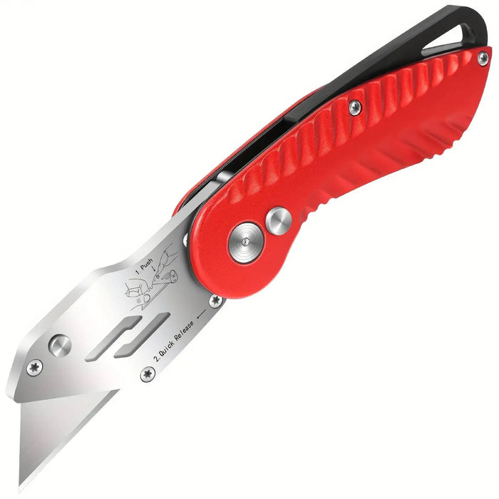 Utility Knife Folding with 5 Extra Blades