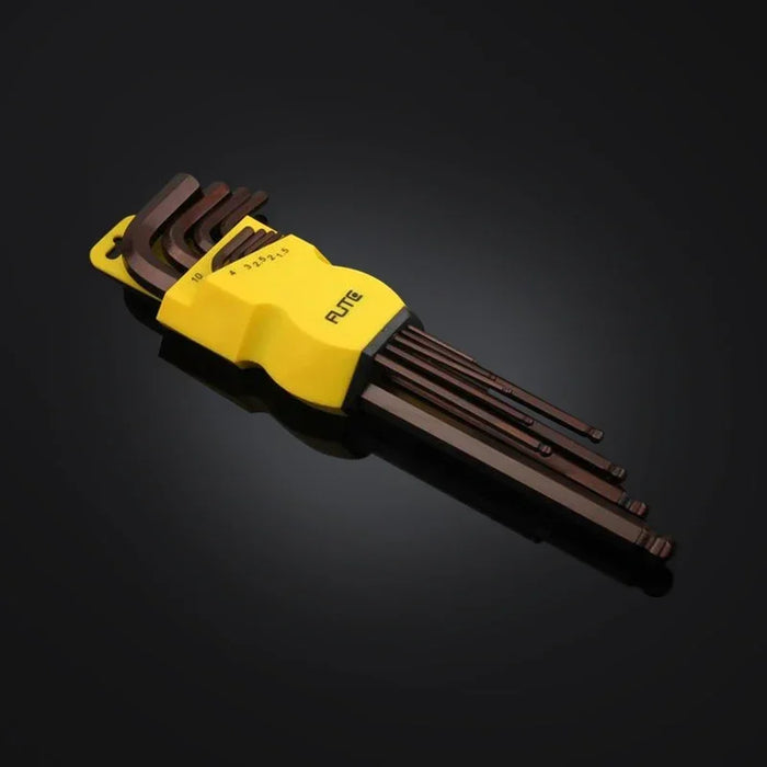 FUTE 9-Piece Hex Ball ended Allen Key set - long / Short series